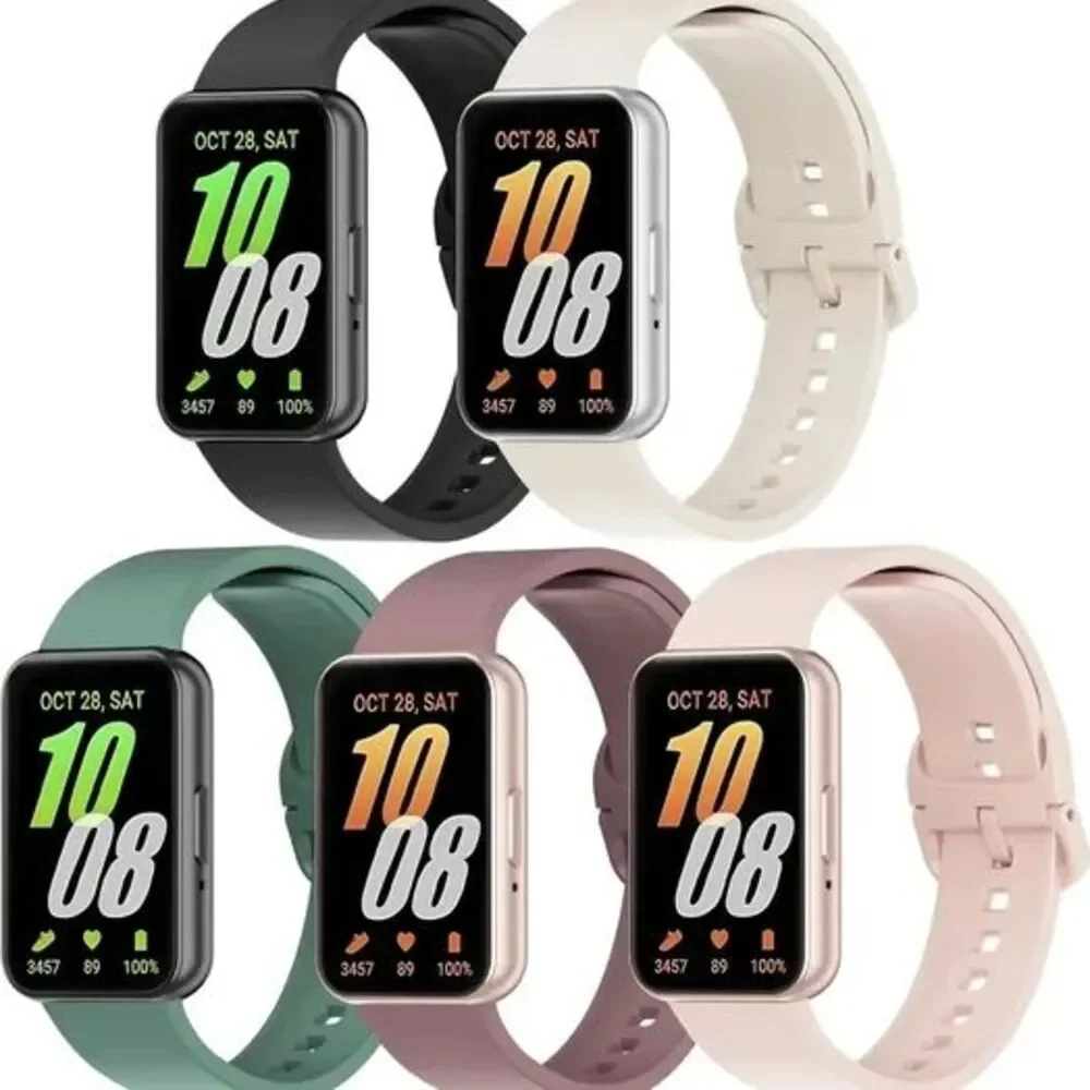 5 Pack Silicone Band for Samsung Galaxy Fit 3 Soft Adjustable Sport Strap